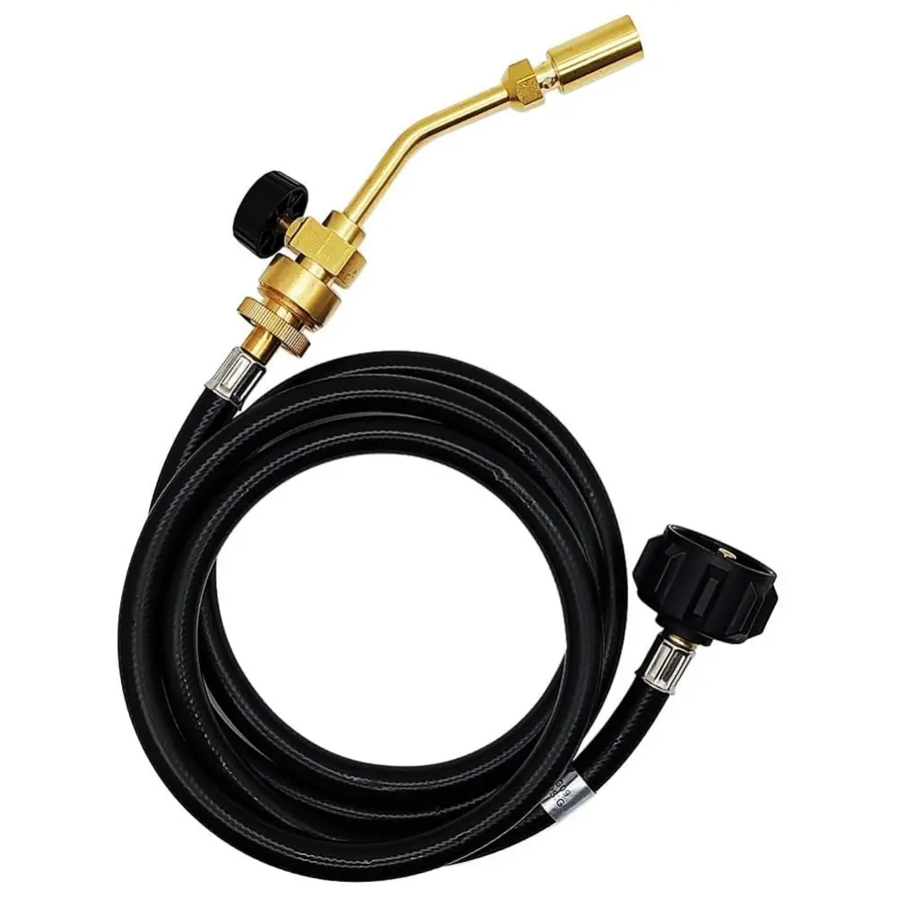 Propane Torch Hose Adapter Kit Soldering BBQ Torch with Regulating Valves Portable Propane Torch for Brazing Soldering Welding
