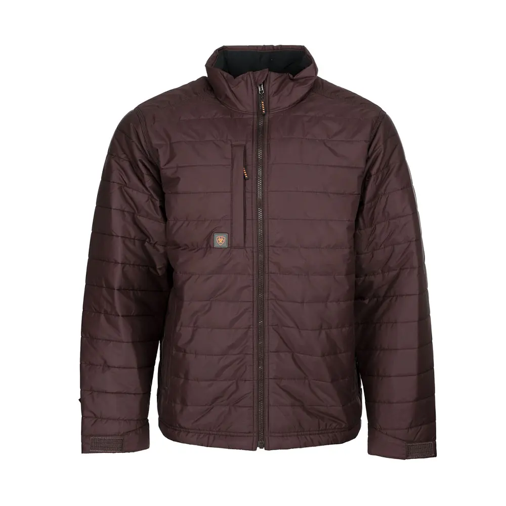 Ariat Mens Rebar Cordura Ripstop Lightweight Insulated Jacket Athletic Outerwear Casual Lightweight - Brown