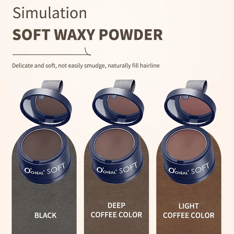 Hairline Concealer Powder, Instant Coverage, Natural Finish, for Thinning Hair And Root Repair, Includes Sponge Applicator