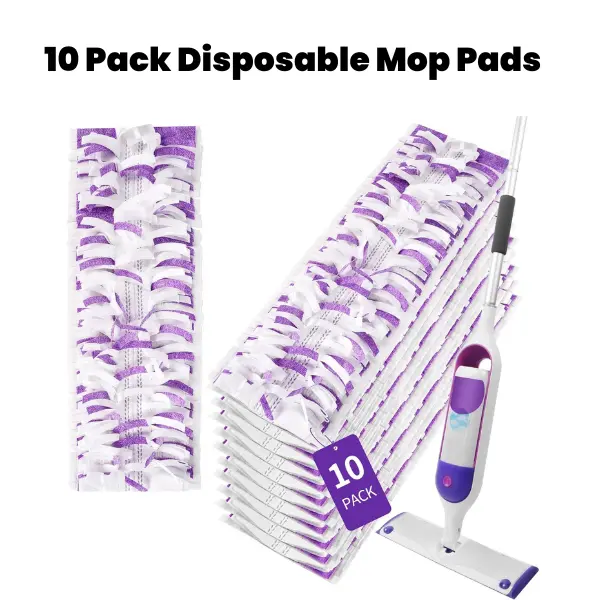 10 Pack Disposable Mop Pads for Swiffer Power Mop Refills Compatible Floor Cleaning Pads Hardwood Surface Cleaner Mother Birthday Gift