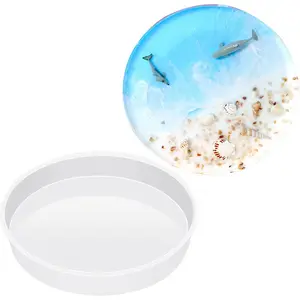 Large 14 Inch Round Silicone Epoxy Resin Casting Molds for Table, Round Stool, Big Tray, Clock, Resin Art and Gifts