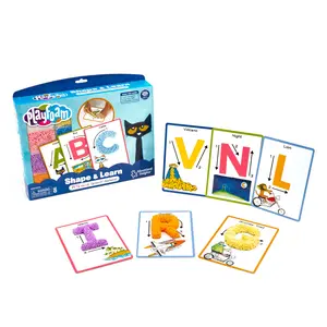 Educational Insights Pete the Cat Playfoam Shape & Learn Pete the Cat Groovin' Alphabet Set with 8 Playfoam Bricks, 13 Double-Sided Cards, Gift for Kids Ages 3+