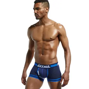 JOCKMAIL Men's Mesh Stitching Boxer Briefs