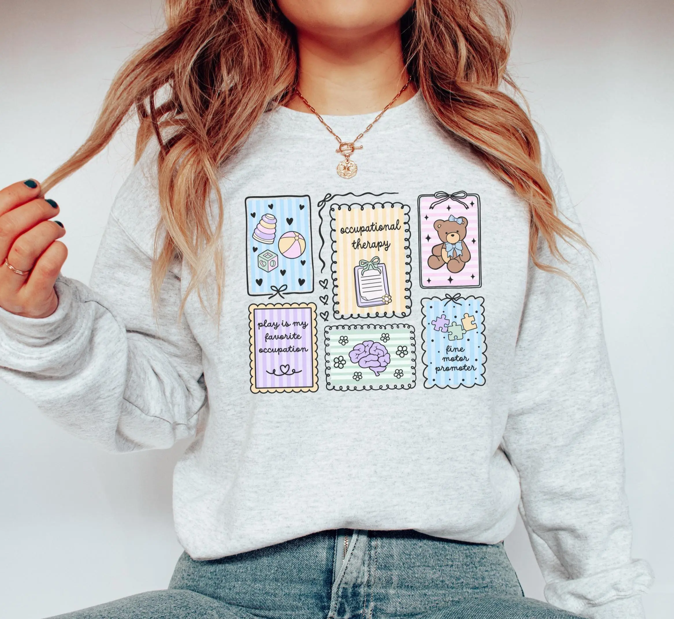Occupational Therapy Coquette Sweatshirt ,  Occupational Therapist Gifts • COTA OT Assistant • Peds Pediatric Ot Gift