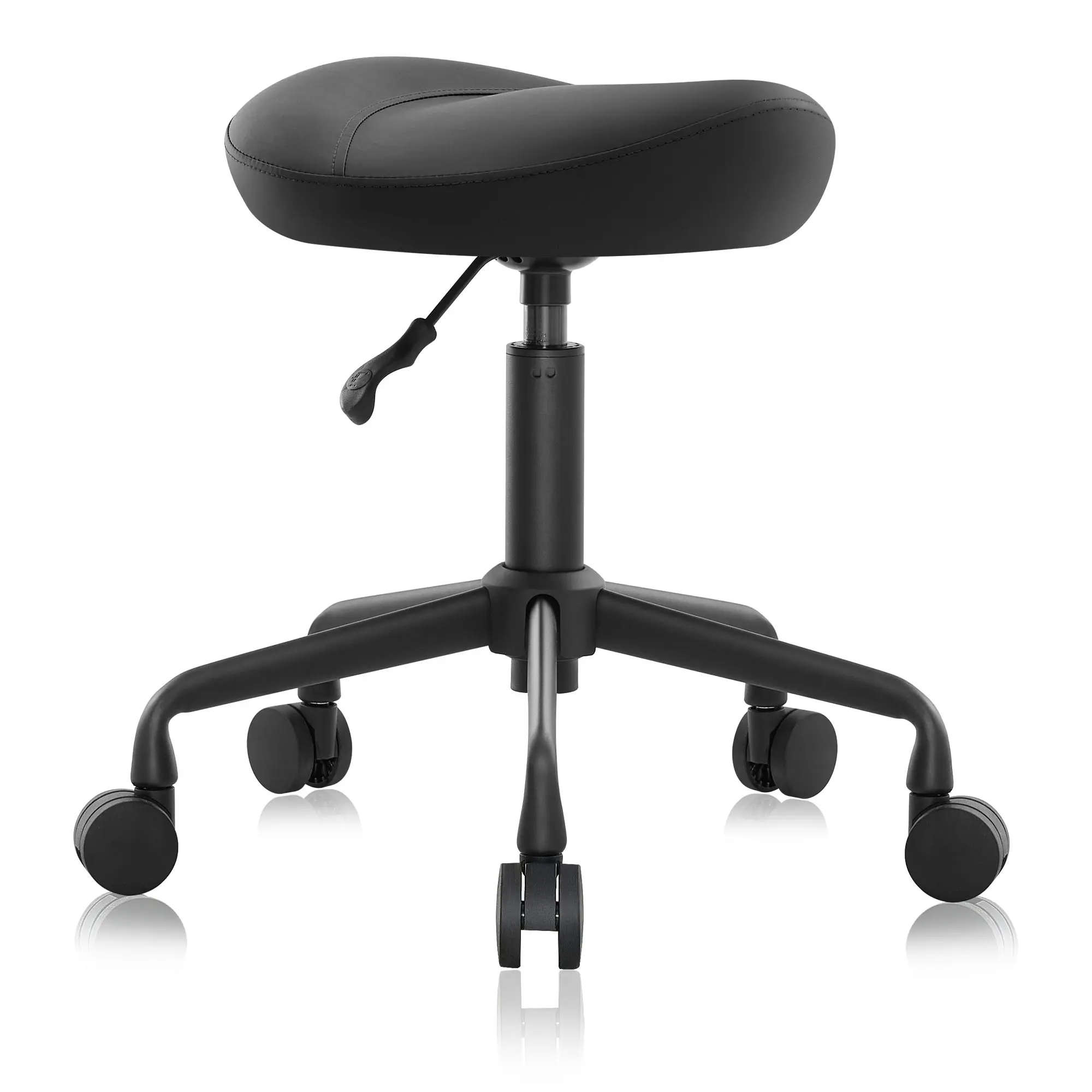 DR.LOMILOMI,Professional Ergonomic Saddle Chair Adjustable Rolling Stool with Memory Foam Cushion Heavy Duty for Clinic Tattoo Salon Office