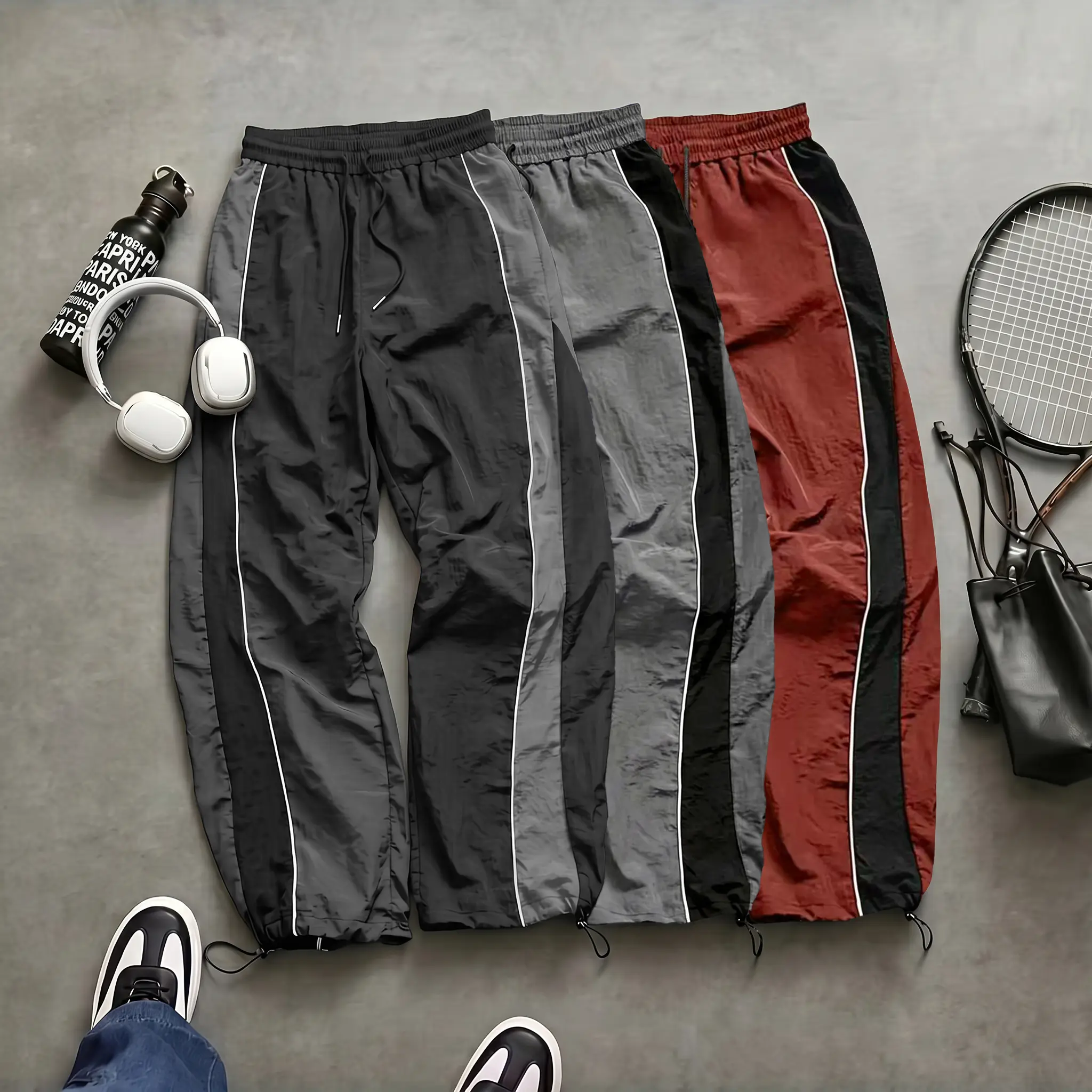 208 Black + Gray + Red