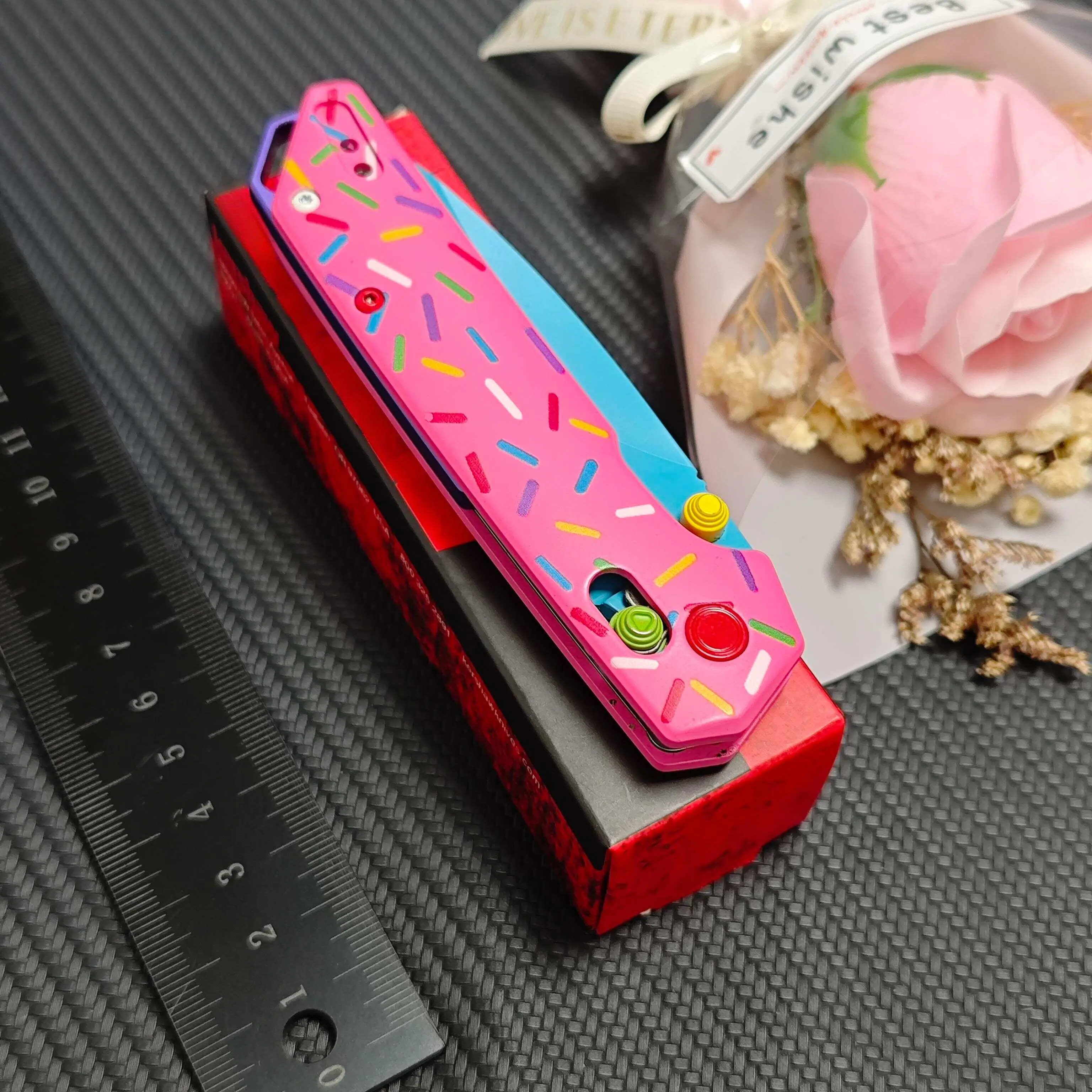 The 2038 Donut Folding Knife, Premium EDC & Outdoor Utility Tool, Aluminum Alloy Handle, CMP High-Hardness Material, Lightweight Portable Daily & Camping Gear