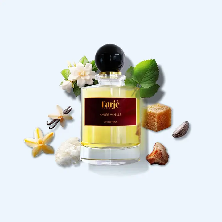 Farje Perfumes – Ambre Vanille Extrait De Parfum Unisex 100ml – Finest Niche Quality Ingredients – Amber Gourmand Fragrance with Vanilla Orchid, Brown Sugar and Tonka Bean – Warm, Sweet and Long Lasting