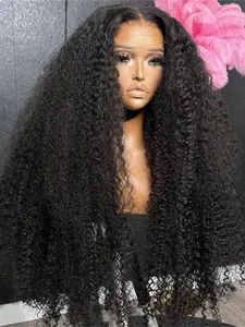26 inches long, 180 density, pre-comb free, 13x4 black curly hair, pre-combed for baby hair, comfortable to wear daily, heat-resistant, breathable, Curly Wig