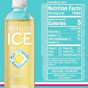 Sparkling Ice Blue Variety Pack, Zero Sugar Sparkling Water, with Vitamins and Antioxidants, 17 fl oz, 12 count (Classic Lemonade, Strawberry Watermelon, Grape Raspberry, Lemon Lime)