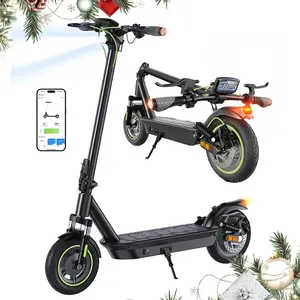 【Valentine's Day】Powerful 1000W Electric Scooter, 28MPH Max Speed, 37 Miles Long Range,10''/8.5'' Tires, Dual Suspensions, Dual Braking, Folding Electric Scooter Adults with APP Control