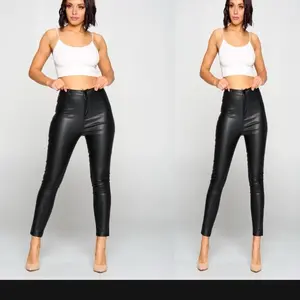 Celeste09 - High-waisted pants with five pockets, 100% PU