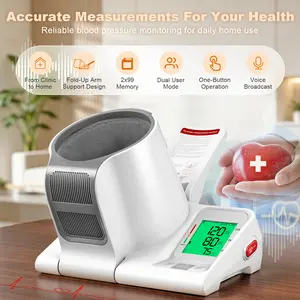 Blood Pressure Monitor Upper Arm, One-Touch Automatic BP Machine, Large LED Display, High Accuracy, Memory Storage, Adjustable Large Cuff, Easy Home Use for Family Health Healthcare Kit Kit