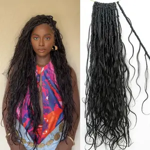 Pre-looped Crochet Boho Locs with Body Wave Virgin Human Hair Curls for Stylish and Natural Look