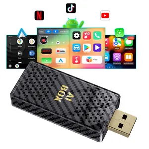 【FIFA World Cup 2026】Yurnlv Mini AI Box - Streaming Netflix/Youtube/Tiktok to your car! 4 in 1 Wireless CarPlay and Android Auto Adapter suitable for Factory wired CarPlay Cars