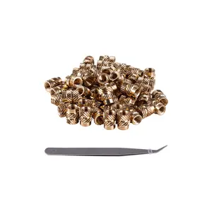 Threaded Insert，3D Printed M2/M3/M4 Brass Nut for 3D Printed Injection Molded Thermoset Threaded Insert with Tweezers