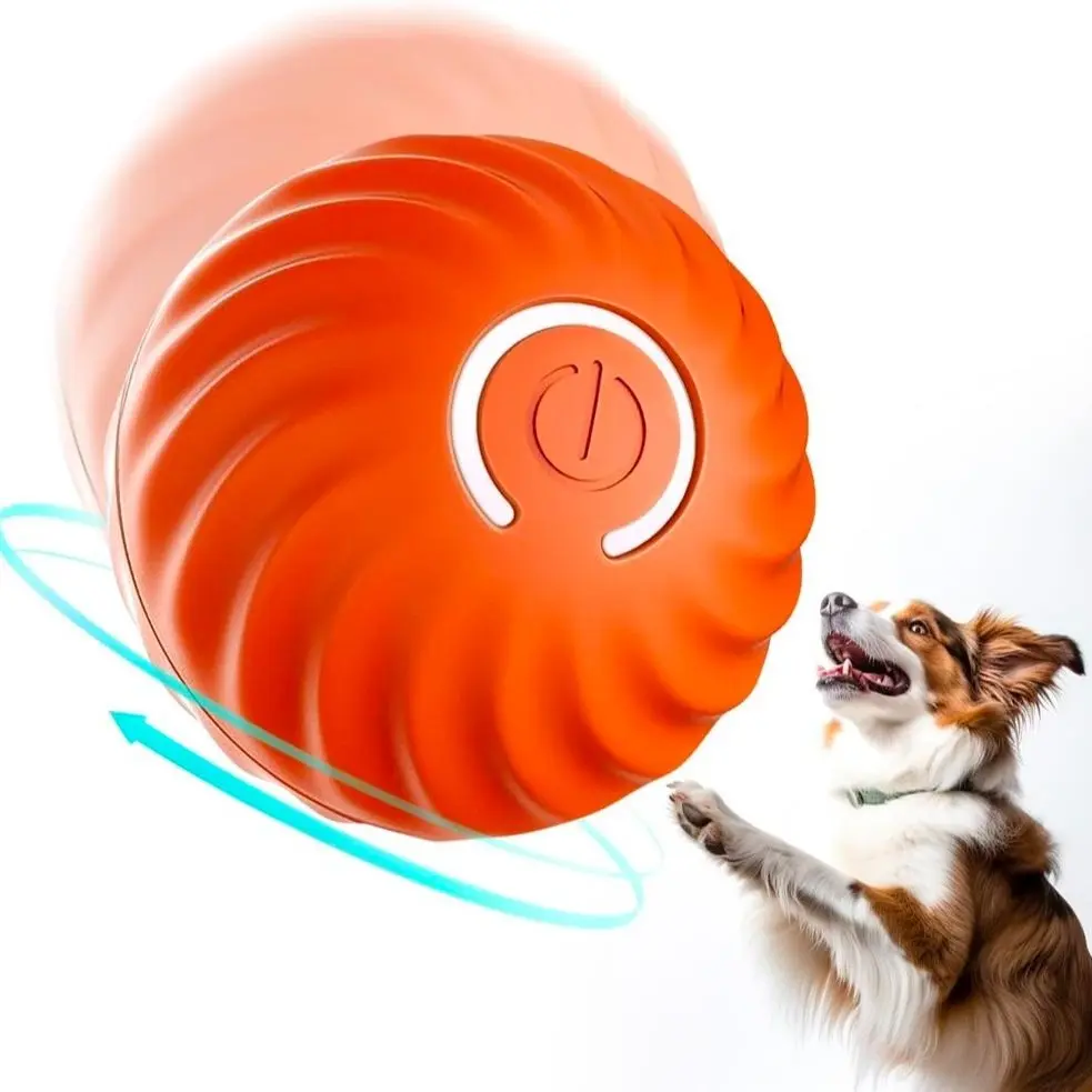 GTTQ Interactive Training Ball - Self Moving Ball Toy, Automatic Rolling, Jumping, Rotating Dog Toy with Vibration Function for Puppies & Small to Medium-Large Canines, Ball Toy Balls