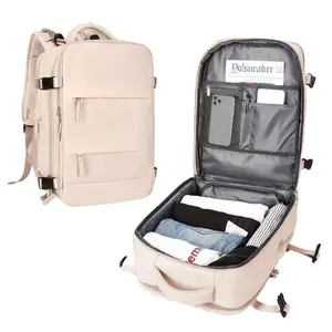 Women's Travel Backpack Waterproof Mummy Bag with USB Charging Large Capacity Laptop Compartment Detachable Shoe Pocket Multi-Pocket Design Anti-Theft Zipper Chest Buckle Wet-Dry Separation Features