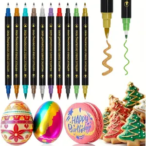 10Pcs Edible Markers for Cookie Decorating For cookie/cake/cupcake/fondant/baking