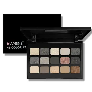 Ash Pink Glitter Smoky Eyeshadow Palette | No Fallout 15 Shades Matte Shimmer High Pigment Long Lasting Blendable Neutral Eye Makeup for Sweet & Spicy Smoky Look, Daily Party Festival Gift for Women Girls