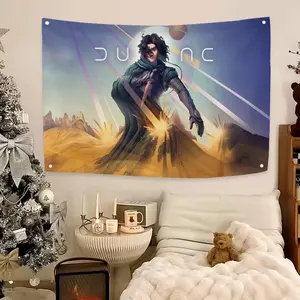 Dune Movie Flags Flag - Ultra Soft Skin-Friendly Machine Washable Fade Resistant Banner | HD Print Lightweight Durable Outdoor Indoor Garden Flag