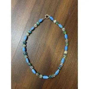 Blue Patterned Necklace