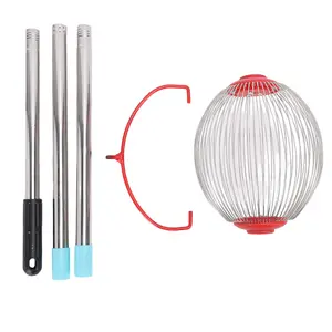 Rolling Nut Gatherer Stainless Steel 44.7 Inch 3 Section Multifunctional Acorn Picker Upper Roller for Pecans Walnuts Outdoor S