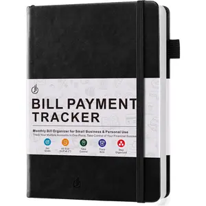 Bill  Notebook, Bill Payment  Monthly Organizer&Bill Book for Budgeting Financial,Monthly Bill Planner Expense &Payments Checklist Organizer-8.3"x5.8",Black
