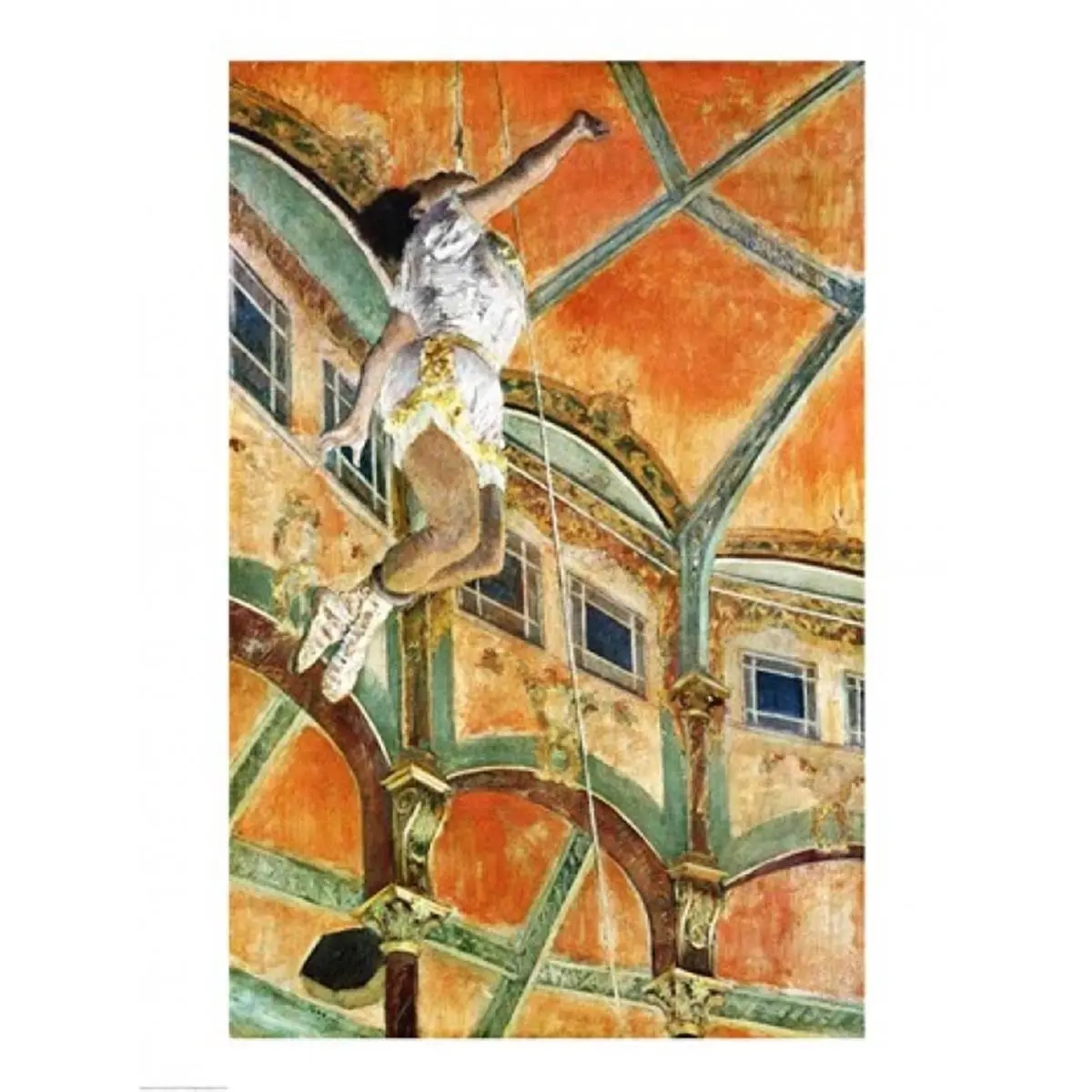 Posterazzi Edgar Degas Miss La La at The Cirque Fernando 1879 Artistic Vintage Art Poster Print - 18x24 in, BALBAL227143, Heavy Paper Removable Wall Decoration, Ideal Gift Idea (Home Supplies, Home Decor, Posters & Prints), Removable Mount