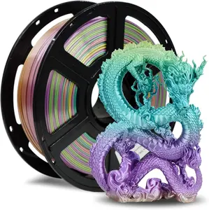 Flashforge Dreamy Trio  Silk PLA Filament 1.75mm, 3D Printer Filament 1kg (2.2lbs) Spool, Smooth and Silky Texture 3D Printing Filament, Dimensional Accuracy +/- 0.02mm