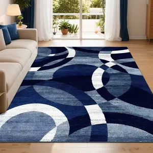 Velvet Soft Comfort Abstract Geometric Print Rug, Home Decor Carpet, Living Room Large Mat, Sofa Pad, Bedroom Bedside Rug, Multiple Sizes Available