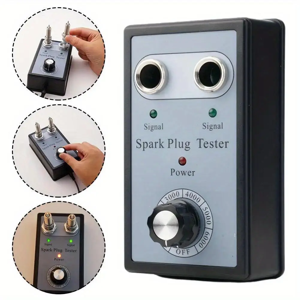 Dual-Hole Spark Plug Tester - Adjustable In-Line Tool, Automotive Diagnostic Tool for Ignition Coil Checks, Ignition System Tester