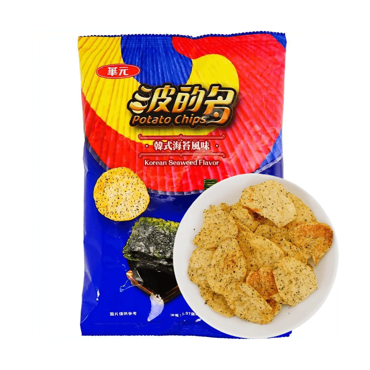 HUAYUAN Boduo Potato Chips Korean Seaweed Flavor 56g - Crispy Snack for TikTok