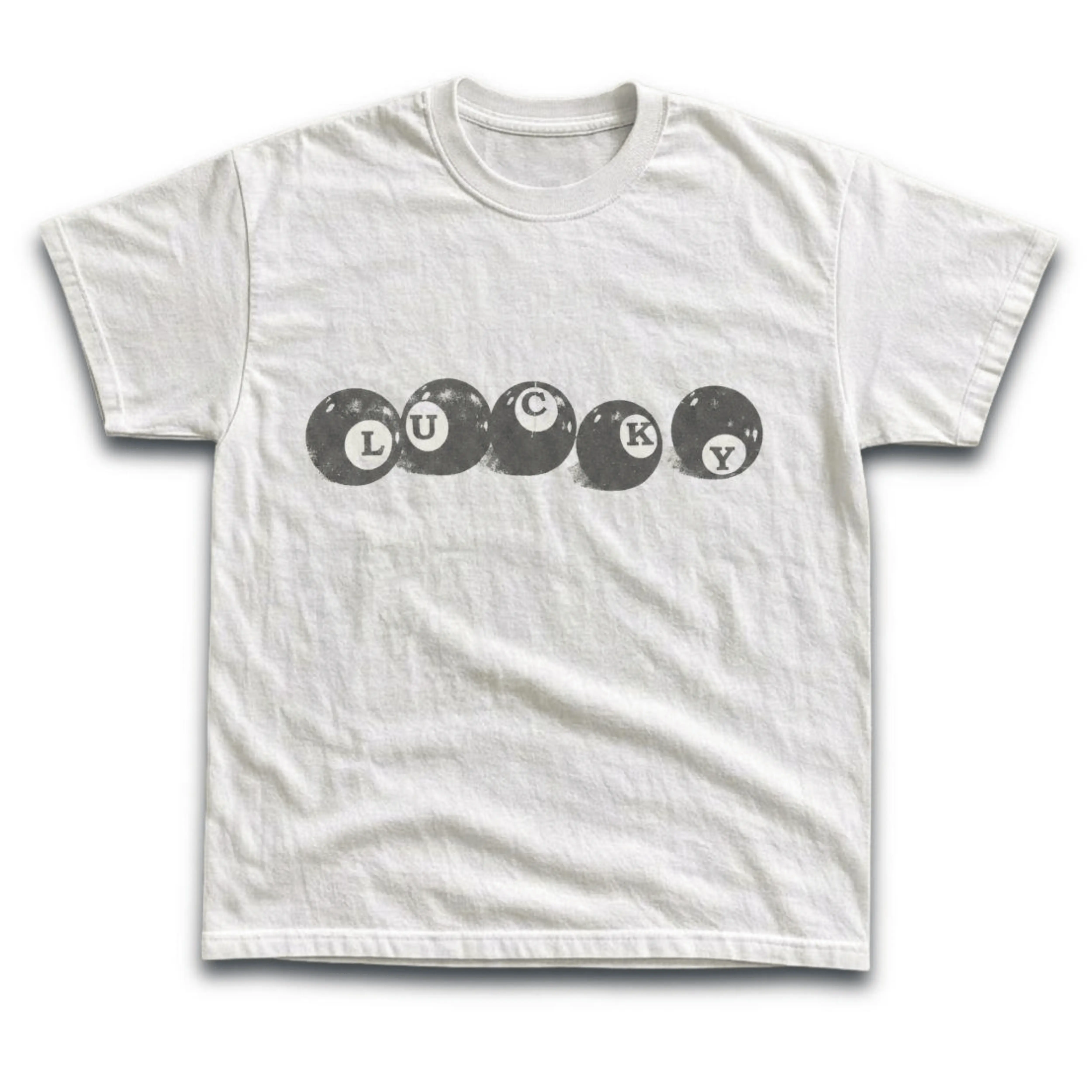 Gildan Men's and Women's T-Shirt, Vintage Lucky 8 Ball Pool Graphic Tee, Y2K Grunge Streetwear Shirt, Retro Billiards Player Tops, Lucky Charm Skater Apparel, Alt Edgy Fashion Clothes, Vintage Gift Tees