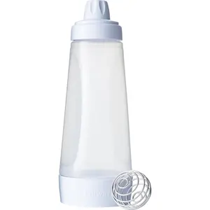 MIUVA Pancake Batter Dispenser & Mixer with BlenderBall Wire Whisk for Cupcakes Muffins Crepes White Fast Smooth Battering Dishwasher Safe Thanksgiving tableware Value Pack Valentine's Day gift Christmas Gift Set Stock Up