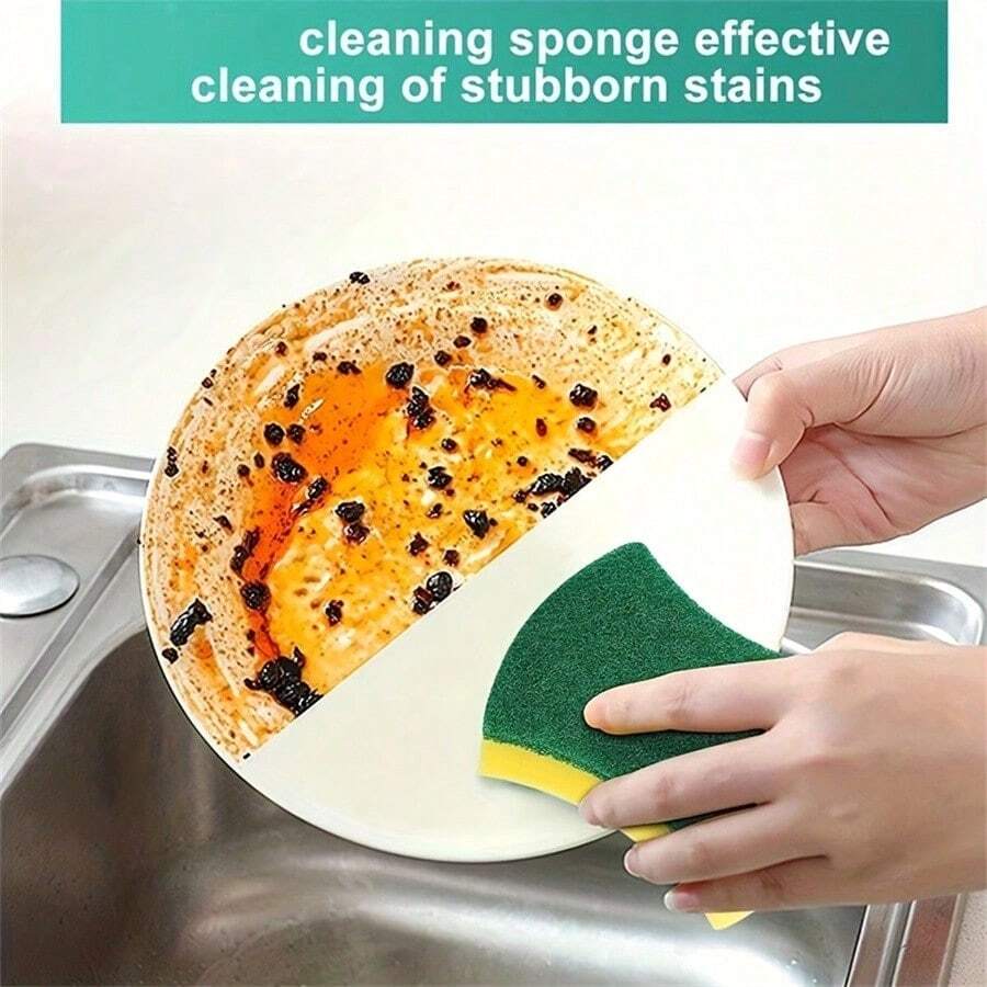 5/10/20pcs Kitchen Cleaning Sponges, Dishwashing Cloths, Multifunctional Cleaning Sponges, Household Cleaning Double-Sided Cleaning Cloths, High-End Kitchen Dishwashing Sponges, Durable Anti-Scraping Sponges, Super Absorbency, Cleaning Supplies