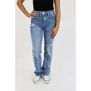 Bootcut Jean - Light Wash Distressed