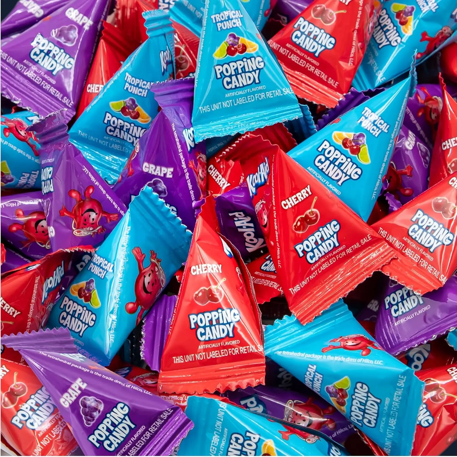 Popping Candy, Popping Rocks Pouches, Fruit Flavors - 40 Count Bag