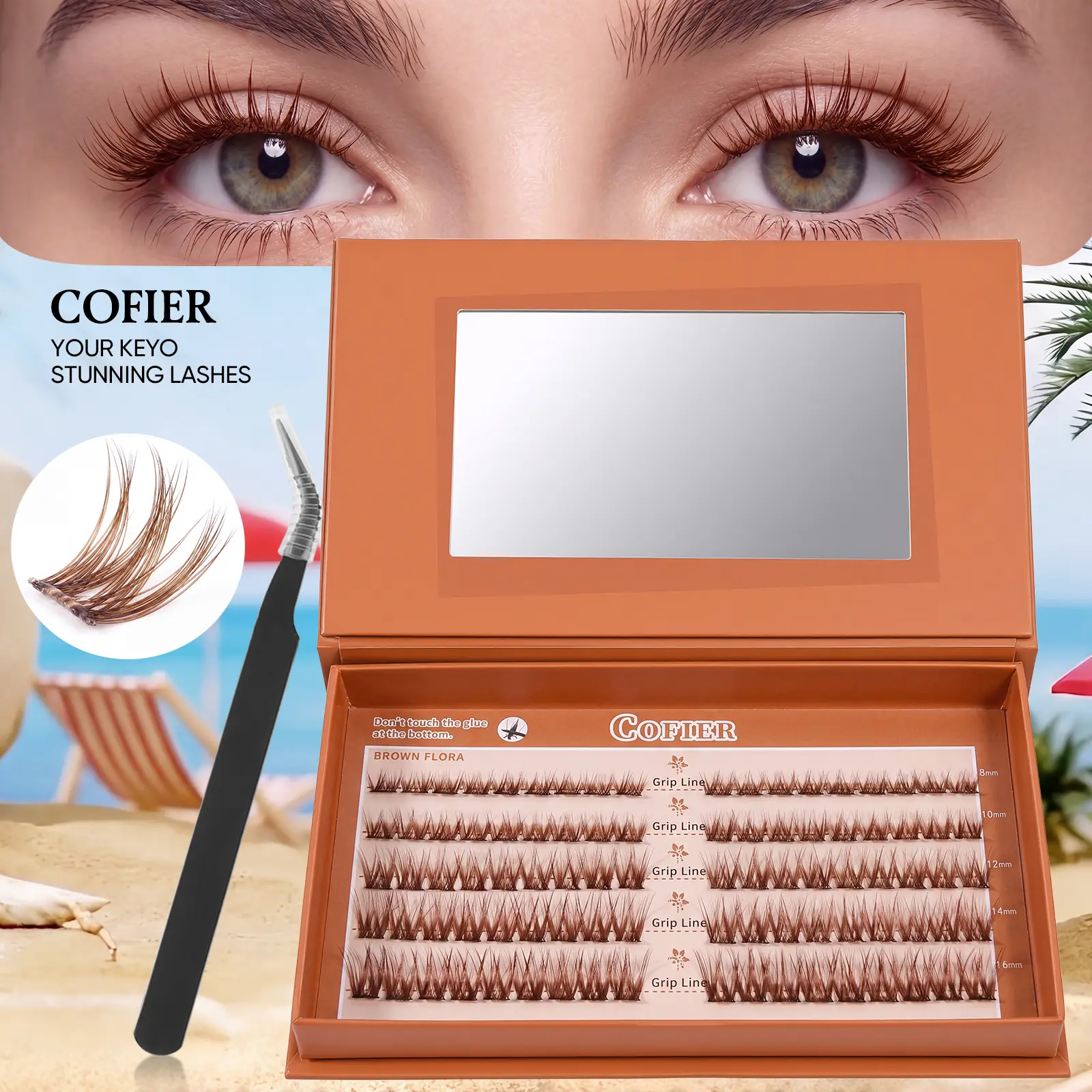 Brown Lash Clusters Kit – Natural, Cat Eye & Fuzzy Styles, Easy to Apply #Summervibes Brown Lash Clusters Kit – Natural, Cat Eye & Fuzzy Styles, Easy to Apply #Summervibes