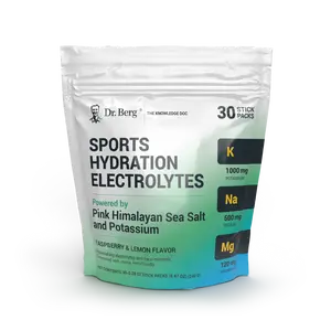Sports Hydration Electrolytes with Pink Himalayan Sea Salt - Raspberry Lemon - 30 Servings Supplement Dietary Healthcare Fitness