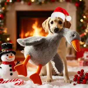 Giant Goose Colorful Tie-Dye Plush Toy, Suitable for Cats and Dogs, Pet Pillow, Soft Huggable, Soft Stuffed Animal, Birthday Gift, Holiday Present