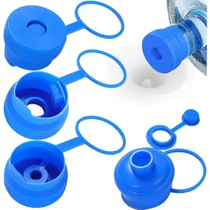 3 Pack 3 and 5 Gallon Water Jug Cap, Upgrade Silicone Reusable Replacement Caps, Non Spill Lids for 55mm Standard/Screw/Crown Tops Water Bottle fathersdaygift