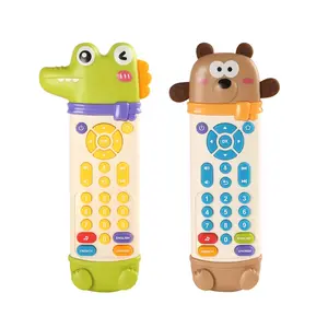 Baby TV Remote Toy with Lights and Sounds, Realistic Play Remote with Multilingual Learning and 3 Languages, Learning Musical Toy Gift for Boys and Girls