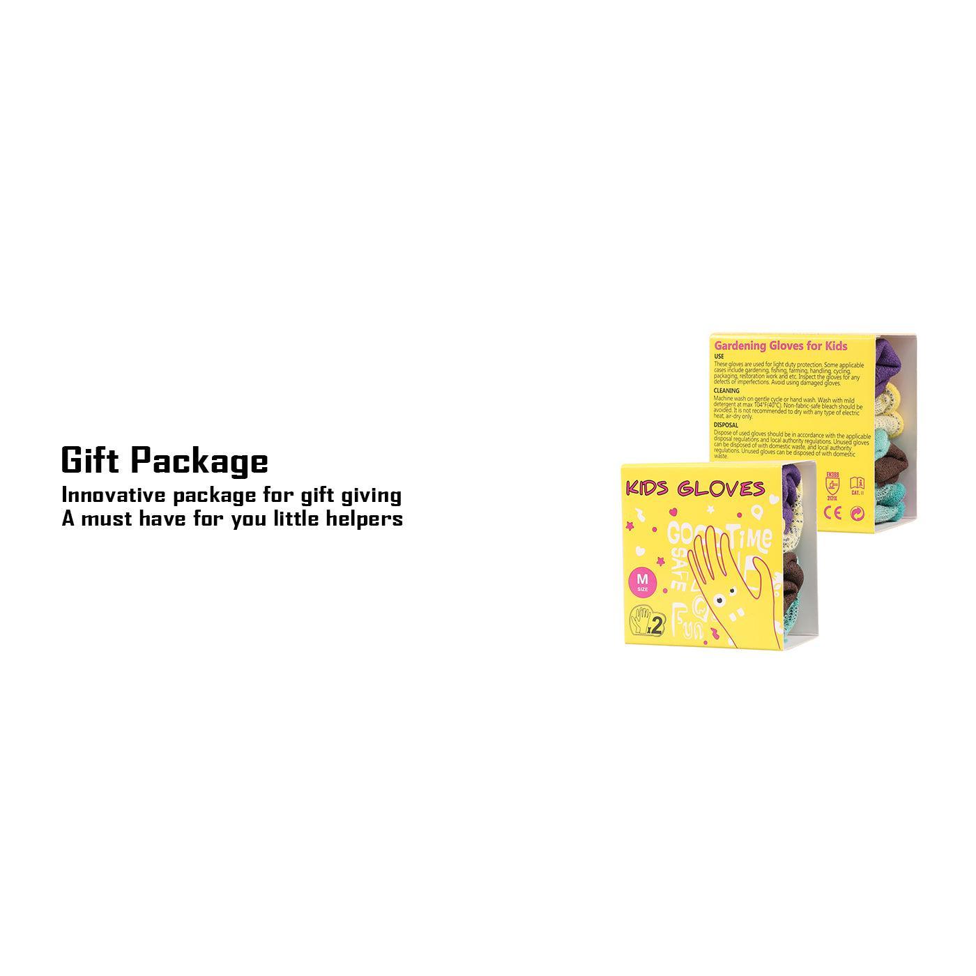 COOLJOB 2 Pairs Modal Toddler Work Gloves, Rubber Coated Kids Gardening Gloves