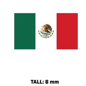 Set of 2 UV Transfer Soccer & Sports Identity Stickers – MEXICO Flag & Custom Designs for Cleats