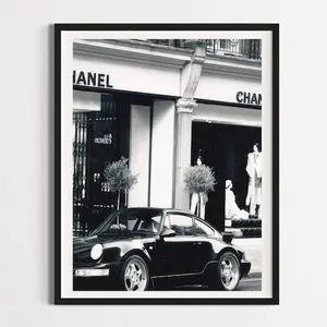 Vintage luxury high fashion poster, fashion poster, luxury fashion store print, luxury print, vintage black