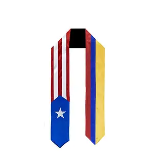 EastJia Made in USA Flag Print Graduation Stole - 62" Length Graduation Sash, Premium Soft Polyester Fabric, Unisex Striped Accessory, Reusable Washable Stylish for University Events summerwins