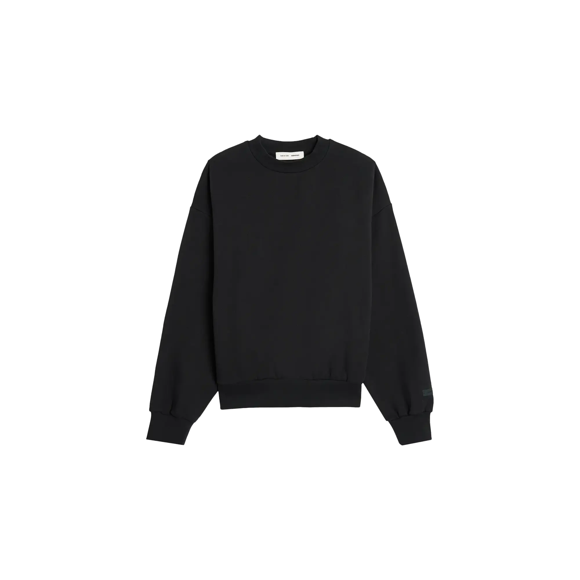 CLASSIC FIT FLEECE CREWNECK "Jet Black" 192AS252040F