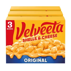 Shell Pasta and Cheese Sauce Meal Original Flavor Creamy Cheesy Pasta Dinner Ready to Cook Boxed Side Dish 12oz Boxes Pack of 3