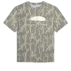The Feather - Mossy Oak Washed Out T shirt 3D, American Fetcher Camo T-Shirt 3D, Feathers Mossy Oak Tee, Gift for Him, 3D Hunting